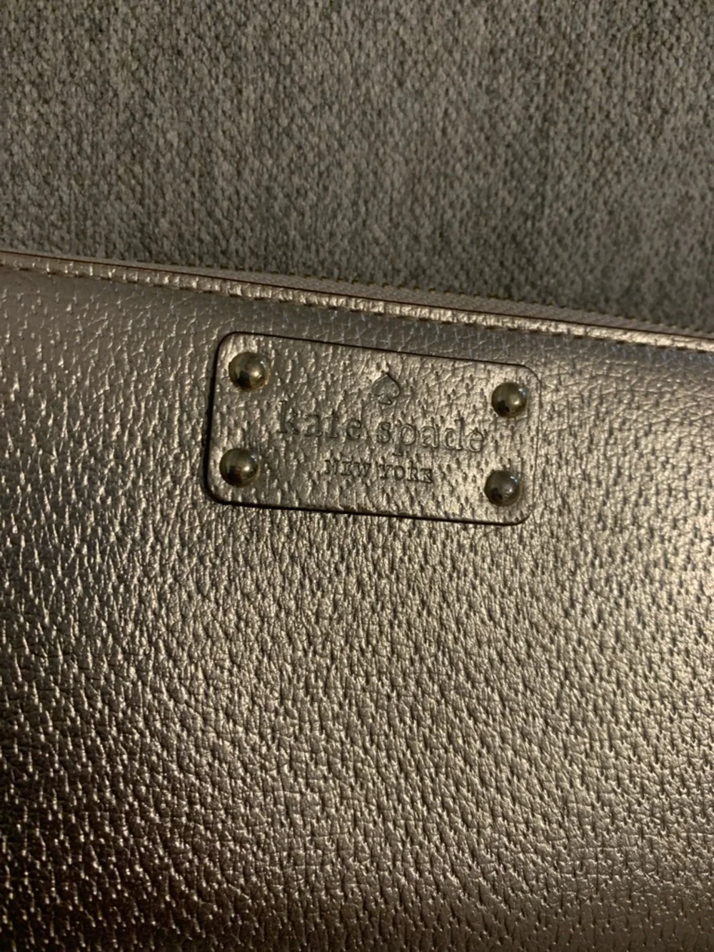 Kate Spade New York Wellesley Neda Metallic Rose Gold Leather Long Zip Wallet - Picture 3 of 16